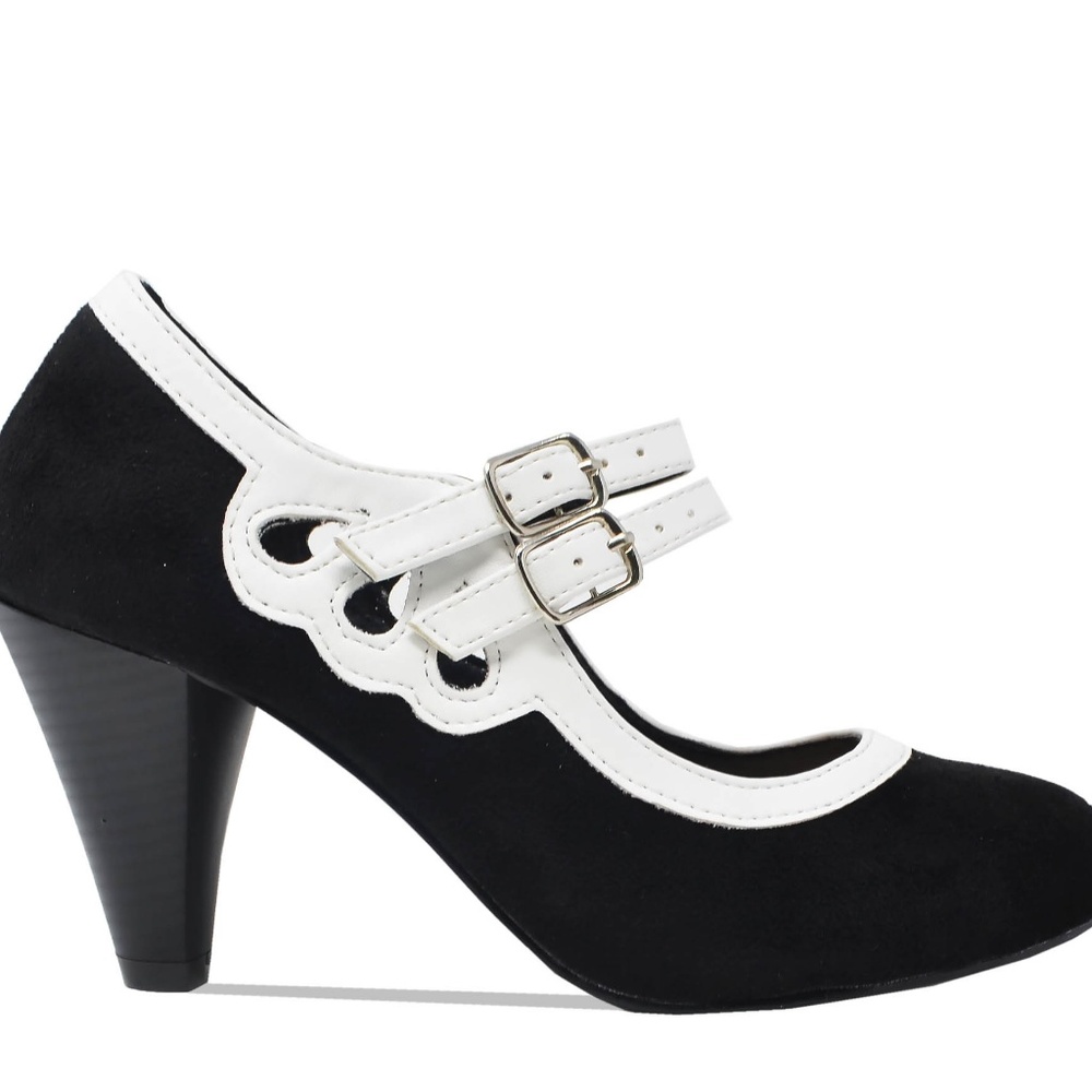 🛍 WOMEN'S VINTAGE SUEDE HEEL - Picture 3 of 4